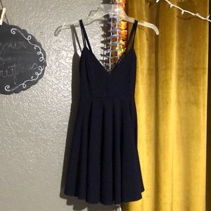 Navy flowy dress